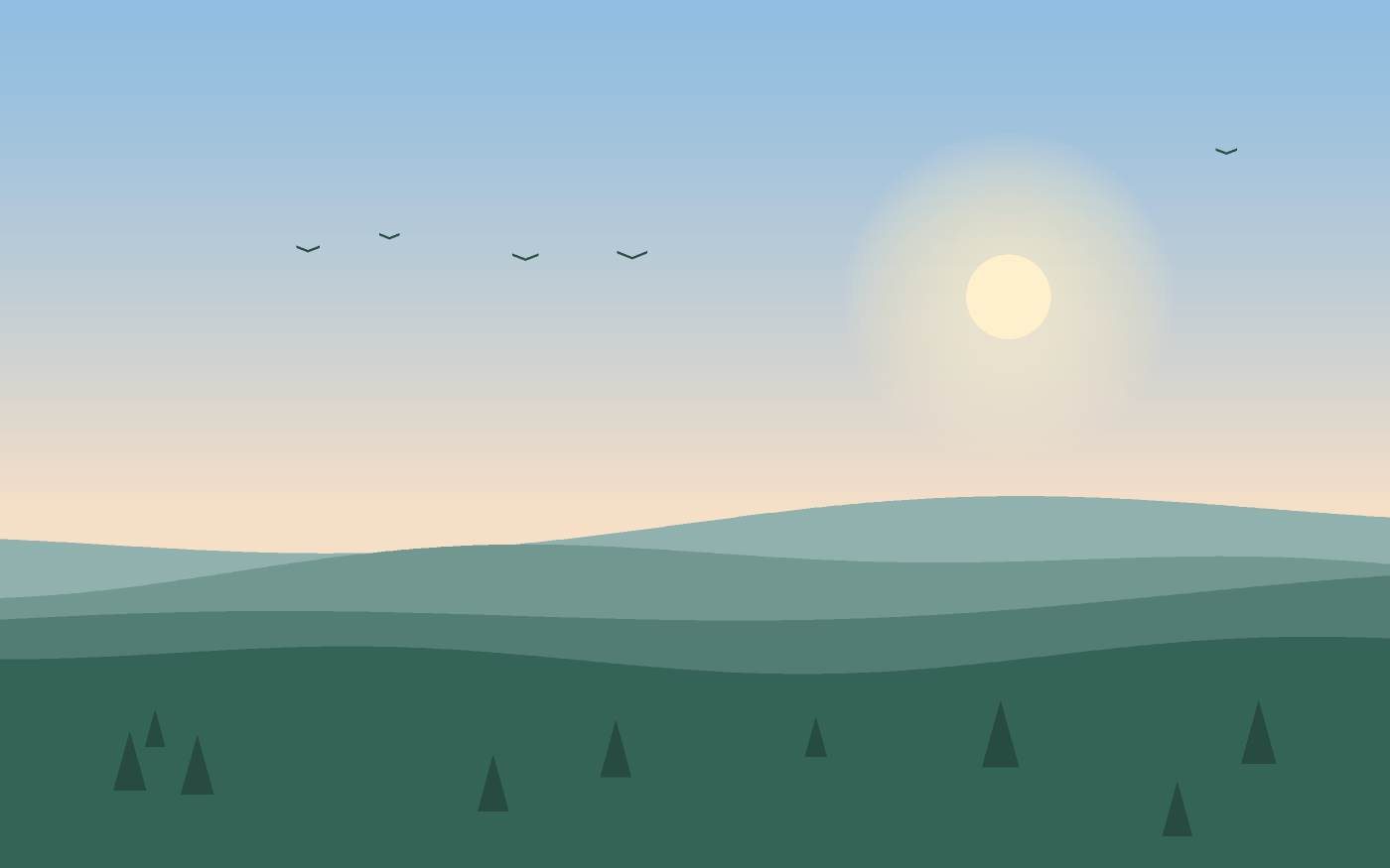 Illustrazione di un paesaggio