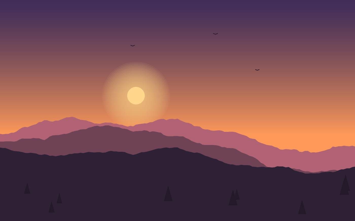 Illustrazione di un paesaggio